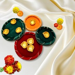 Shaadi Walay Green Mehndi Plate / Thali / Tray | Wedding | (Pack of 4 plates)