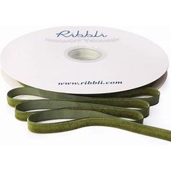 Ribbli Dusty Blue Velvet Ribbon 3/8″ x 10 Yards Crinkled Luxury Gift Wrap Craft