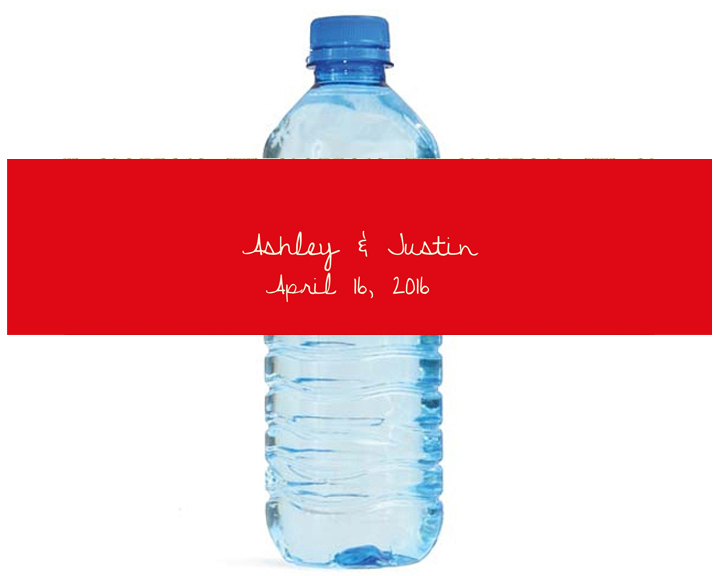 100 Strawberries Romanov Wedding Water Bottle Labels Anniversary Birthday Red