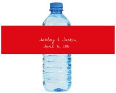 100 Strawberries Romanov Wedding Water Bottle Labels Anniversary Birthday Red