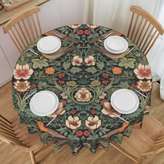William Morris Tablecloth, Vintage Rustic Classic Art 60″ (Round), Style-12