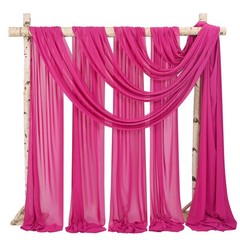Wedding Arch Draping Fabric,4 Panels 28″ x20ft Fuchsia Wedding Arch Drapes fo…