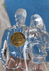 Cristal d’Arques 24% Lead Crystal Bride and Groom Wedding Cake Topper Figurine