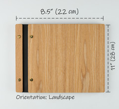 Rustic Custom Engraved Wooden Album – Personalized Couples Monogram Gift Book