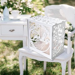 Wedding invitation box, wedding banquet, PVC material, with acrylic window
