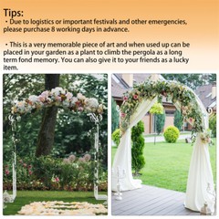 Extra Sturdy Metal Arbor Wedding Arch Garden Trellis Pergola Stand Backdrop Deco