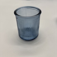 24pk Blue Votive Candle Holders 12 Cylindrical Straight 12 Rounded Globular