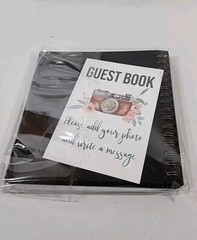 Guestbook For Polaroid Photos Black Guestbook Softcover Gold Foil 8.5″x8.5″ 90 B