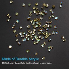 14000Pcs Acrylic Wedding Table Diamonds 3mm Crystals Gems Olive Green AB