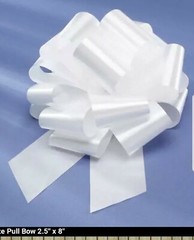 New white WEDDING 8″ PULL Bow PEW BRIDAL DECORATION Reusable.