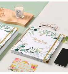 Wedding Planner & Organizer – Hardcover, Metal Corner. 5 Inner Pockets 9.5×11.9”