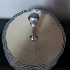 Godinger Two Tier Aluminum Snack Serving Tray Cake Stand
