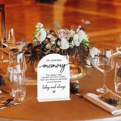 In Loving Memory Acrylic Wedding Sign Memory Table Sign Personalized Wedding