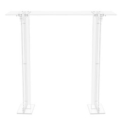 40 Inch Clear Acrylic Flower Stand 100 × 20 cm Rectangular Freestanding