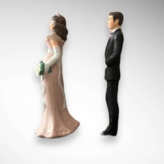 WILTON Vintage 1991 Bride and Groom Cake Toppers 4.5″ | EUC