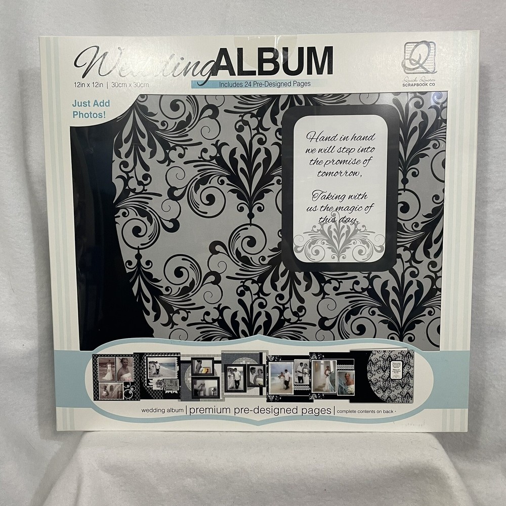 Wedding Photo Album, 24 Pre-Designed Pages, 12×12 inch, Brand NEW in Package