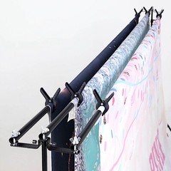 8×10 feet Black Triple Crossbar Adjustable Photo BACKDROP STAND Events Supplies