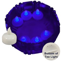 NEW 6 Purple Led Floating Floral Tea Light Candle for Wedding Centerpiece Decor