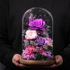 lovenfold Flowers for Delivery Preserved Rose in Large, Purple-summer