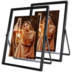 Black Floating Frame (5“x7, Vertical), 2 Set, For Picture 4×6, 5″×7″ Black(U)