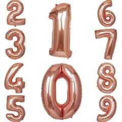 1 pc Rose Gold 40″ NUMBERS Festive Mylar Foil Balloon Party Birthday Decorations