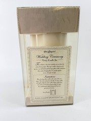 Wedding Unity Candle Gift Set 3 Pc White Unscented Pillar & Taper Candles New