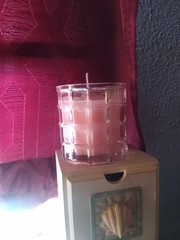 Homemade Decorative Candles Watermelon Scent In A 10-in Glass Jar Beeswax