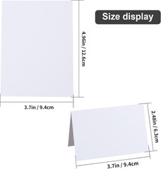 Place Cards for Table Setting, 50 Pcs Blank Table Name Card – 3.7X2.48 in | Whit