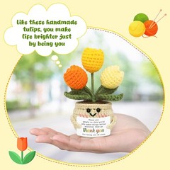 OASSIE Thank You Gifts for Women Mini Tulip Crochet for Teacher