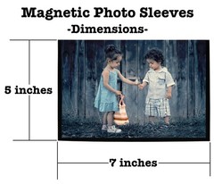 Iconikal 8-Pack Magnetic Photo Sleeves for 5×7 Pictures Easy 8 Pack, Black