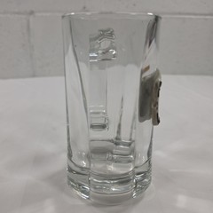 6″ Glass Beer Mug w/ Engraved «Happy 21st» Pewter
