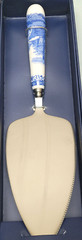 Spode Blue Italian Cake Slice Server Knife Stainless with Porcelain Handle 10″