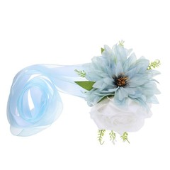 Wedding Aisle Chair Decorations Curtain Ties Back Simulation Flowers Holder