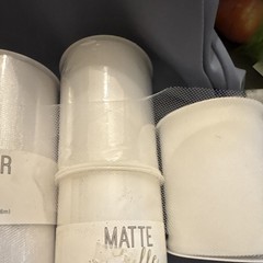 Glimmer & Matte Tulle Rolls, Glitter, White Silver Purple, New and Used