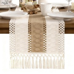 MLMW Boho Table Runner 36 inches Summer Small Coffee Table Runner Rustic Burl…