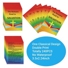 Fankya 240pcs The Romans Road to Salvation Gospel Tracts Plan of bright 1
