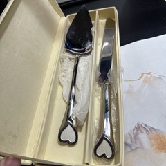 Cake Knife Server Set Lenox Wedding Promises 2-Piece Dessert Silverplated Heart