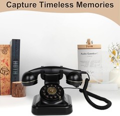 ROOMEDAL Audio Guest Book Wedding Phone,Vintage Voice Message Recorder Telephone