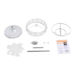 Elegant Wedding Flower Stand with Crystal Pendants for Events and Decorations