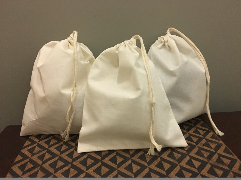 4″x6″ Cotton Single Drawstring Muslin Bags (Natural Color)