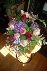 Hand Made Bridal Bouquet Cascading, Orchid, Roses, Hydrangea NEW