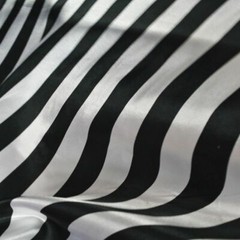 5 BLACK & WHITE STRIPED SATIN TABLECLOTHS 60″x126″ CHARMEUSE PRINT SILK SALE