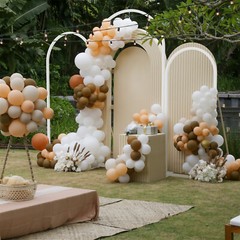 1.5M/1.8M/2M Wedding Arch Backdrop Stand Set of 3 Banquet DIY Balloon Arch Frame