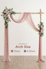 Ling’s Moment Pink Blue Artificial Wedding Arch Flowers Kit Pack of 4, 2pcs H…