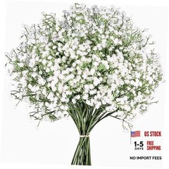 Babys Breath Artificial Flowers,6 Pcs Gypsophila Faux Flowers for 6pcs White