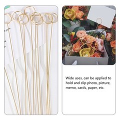 30Pcs Golden Floral Card Clips for Photo Memo and Table Number Display