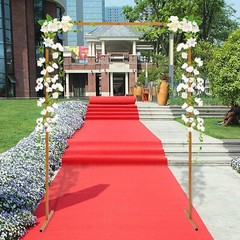 Wedding Arch Rack Rectangular Flower Decor Frame Stand Metal Party Backdrop Gold