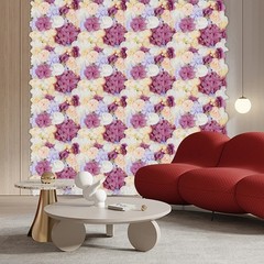 Artificial Flower Wall Panels 16 Pcs Flower Mats Silk Flower Panels Wall Decor.