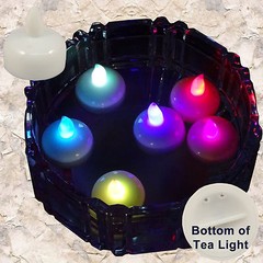 12 Multicolor Led Floating Candle Floral Tea Light for Wedding Centerpiece Decor