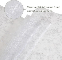 Glitter Tulle Fabric, White Silver Glitter Metallic Foil Sheer Netting Sparkly F